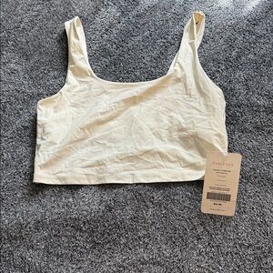 Fabletics Cream Crop Top